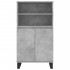 Aparador alto madera contrachapada gris hormigón 60x36x110