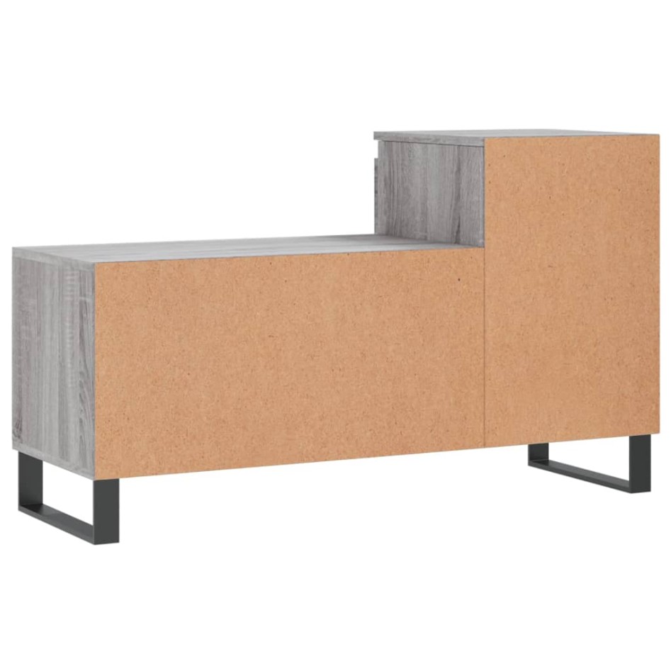 Mueble zapatero madera contrachapada gris Sonoma 102x36x60