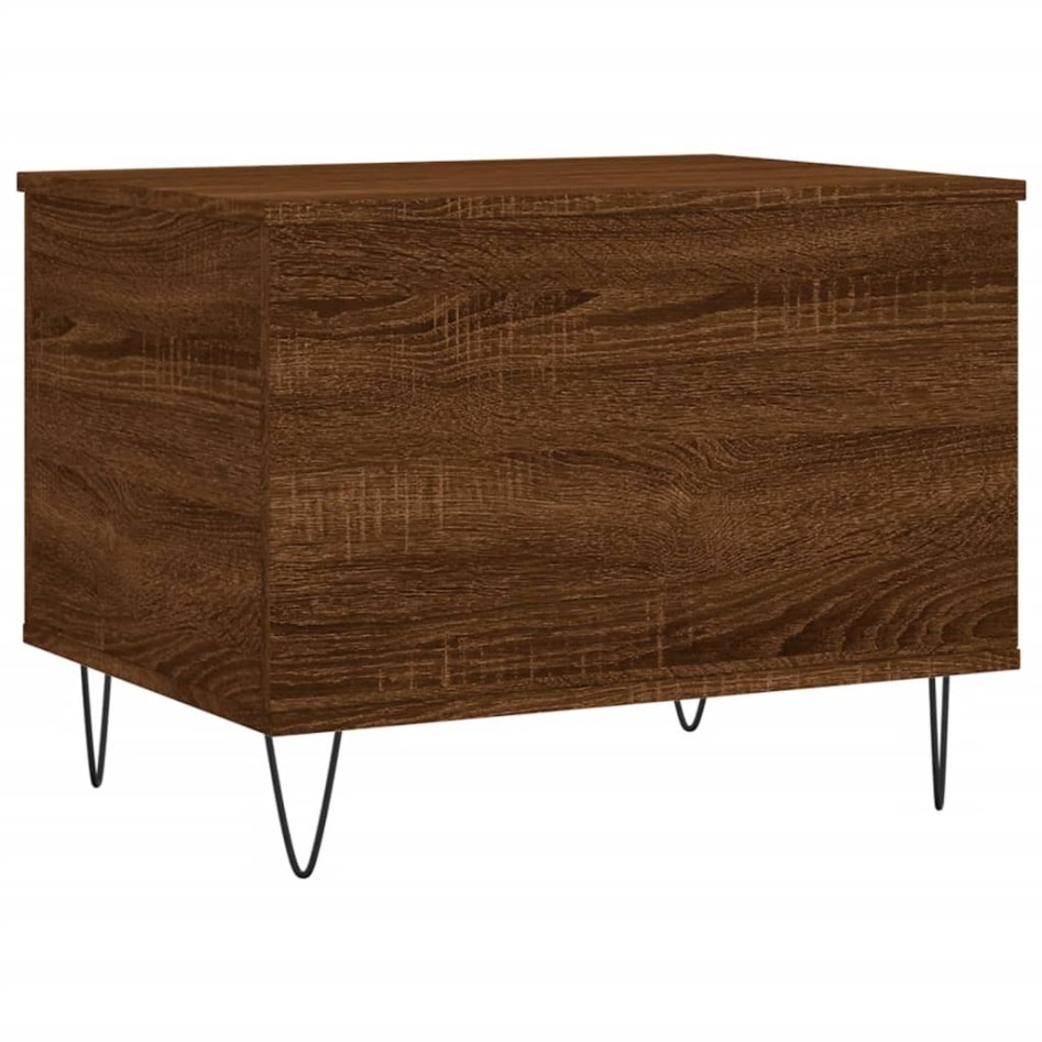 Mesa de centro madera contrachapada roble marrón 60x44,5x45