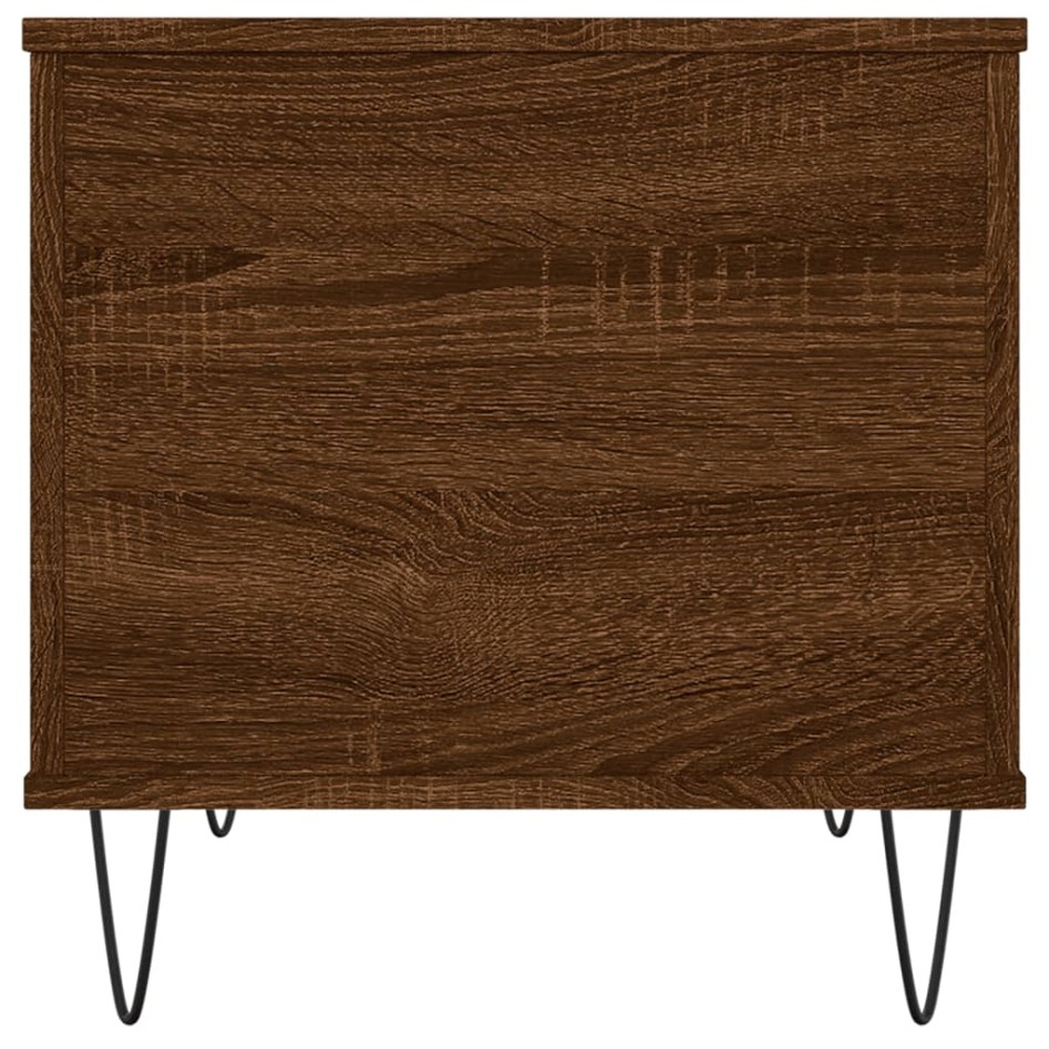 Mesa de centro madera contrachapada roble marrón 60x44,5x45