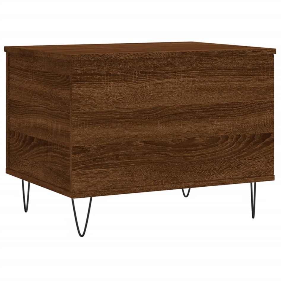 Mesa de centro madera contrachapada roble marrón 60x44,5x45