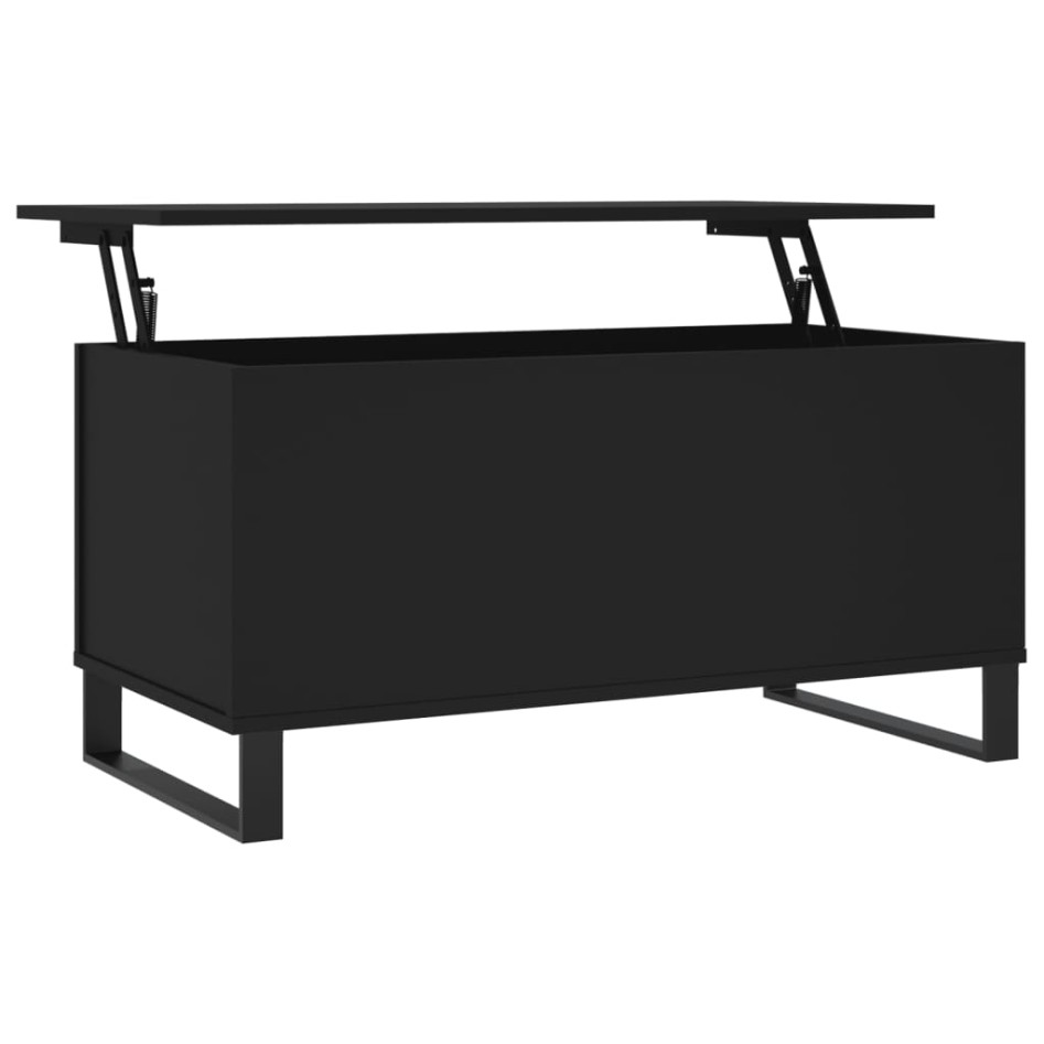 Mesa de centro madera contrachapada negro 90x44,5x45