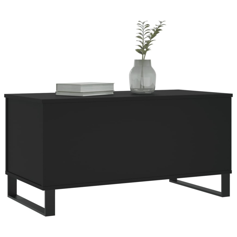 Mesa de centro madera contrachapada negro 90x44,5x45
