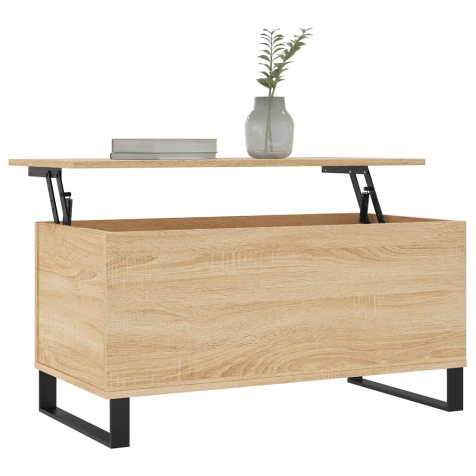 Mesa de centro madera contrachapada roble Sonoma 90x44,5x45