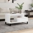 Mesa de centro madera contrachapada blanca 90x49x45