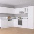 Armario para horno de madera de ingeniería blanco 60x46x81,5