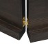 Encimera de baño madera tratada marrón oscuro 120x30x(2-4)