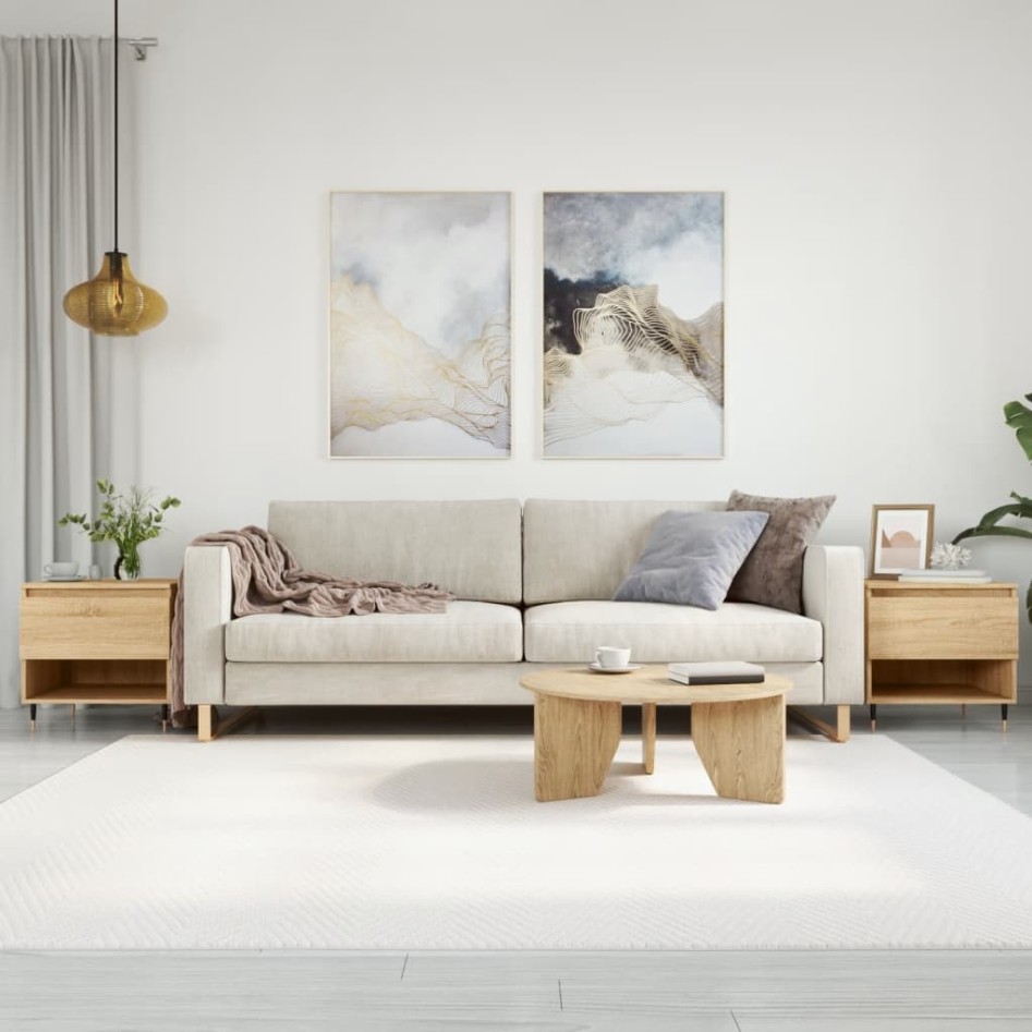 Mesas de centro 2 uds madera ingeniería roble Sonoma