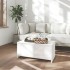 Mesa de centro madera contrachapada blanco brillo 90x50x41,5