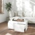 Mesa de centro madera contrachapada blanco brillo 90x50x41,5
