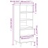 Aparador alto madera contrachapada roble ahumado 40x36x110