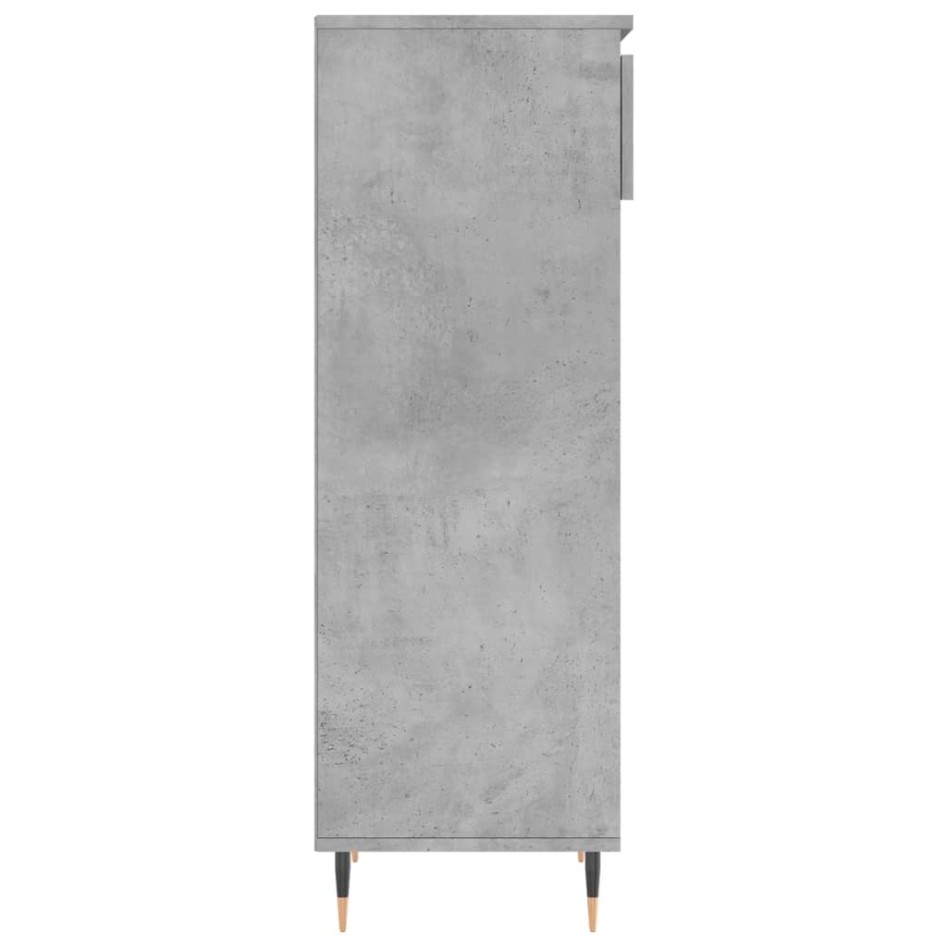 Mueble zapatero madera contrachapada gris hormigón 40x36x105