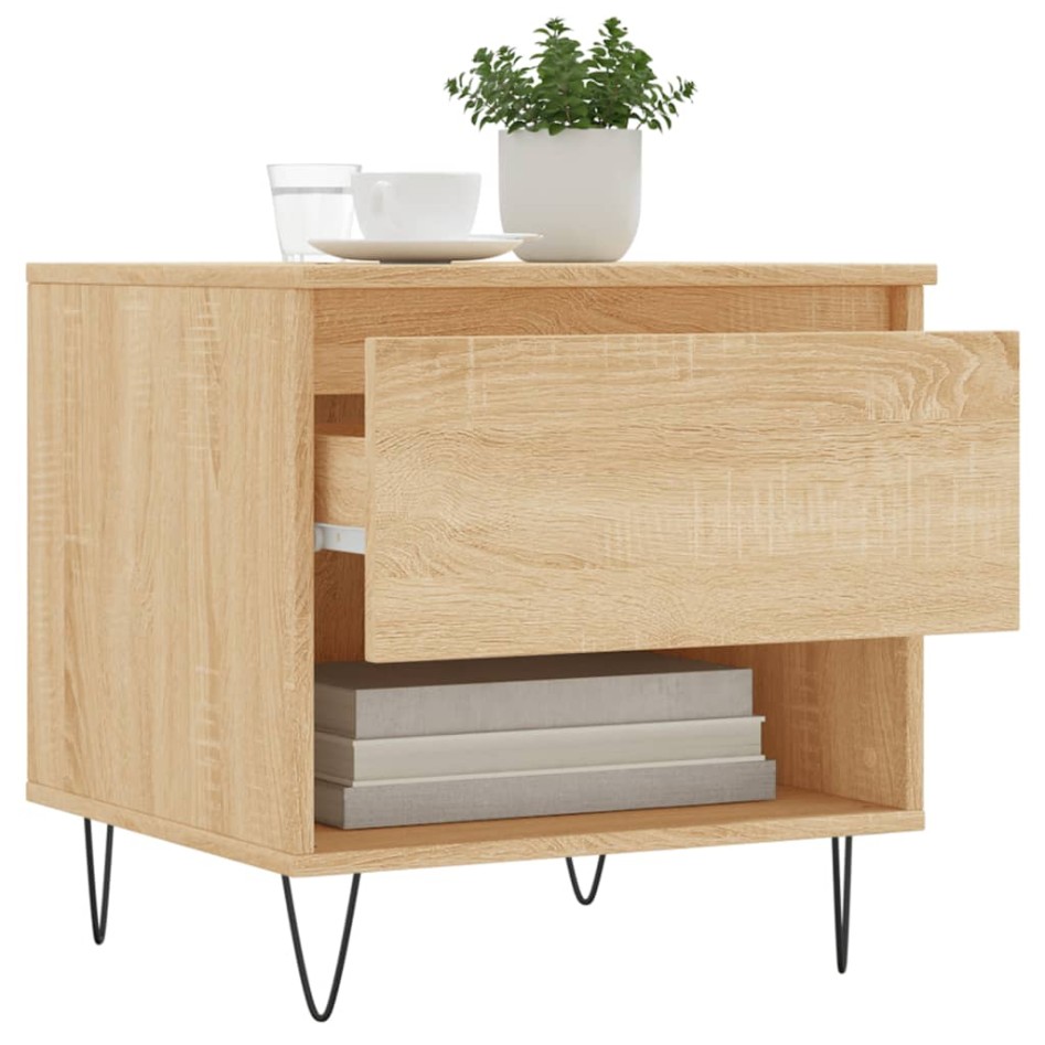 Mesas de centro 2 uds madera ingeniería roble Sonoma