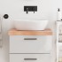 Encimera baño madera maciza tratada marrón claro 60x50x(2-6)