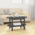 Mesa de centro de madera maciza de pino gris 80x45x45