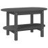 Mesa de centro de madera maciza de pino gris 80x45x45