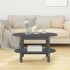 Mesa de centro de madera maciza de pino gris 80x45x45
