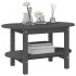 Mesa de centro de madera maciza de pino gris 80x45x45