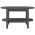Mesa de centro de madera maciza de pino gris 80x45x45