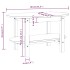 Mesa de centro de madera maciza de pino gris 80x45x45
