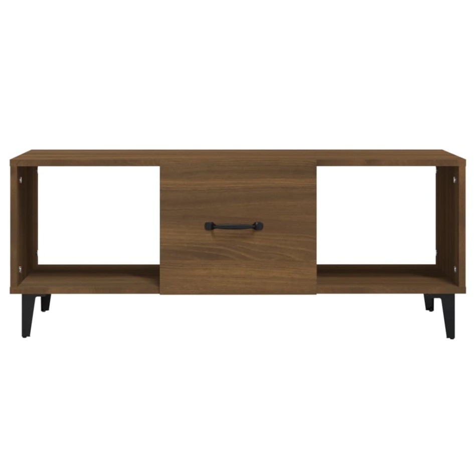 Mesa de centro madera contrachapada marrón roble 102x50x40
