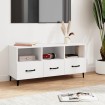 Mueble de TV madera contrachapada blanco 102x35x50 cm