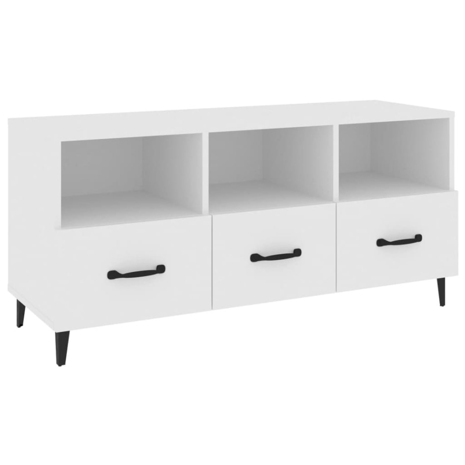 Mueble de TV madera contrachapada blanco 102x35x50