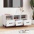 Mueble de TV madera contrachapada blanco 102x35x50