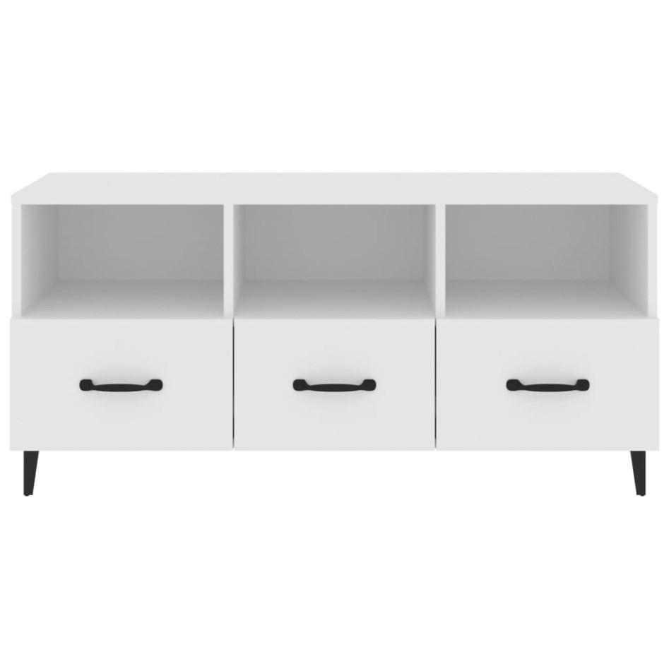 Mueble de TV madera contrachapada blanco 102x35x50
