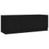 Mueble de TV madera contrachapada negro 102x35x36,5