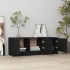 Mueble de TV madera contrachapada negro 102x35x36,5