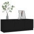 Mueble de TV madera contrachapada negro 102x35x36,5