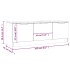 Mueble de TV madera contrachapada negro 102x35x36,5