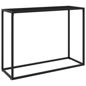 Mesa consola vidrio templado negro 100x35x75