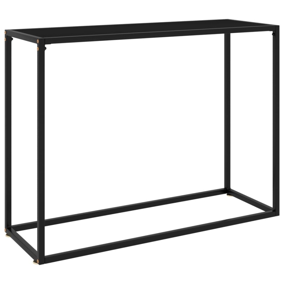Mesa consola vidrio templado negro 100x35x75