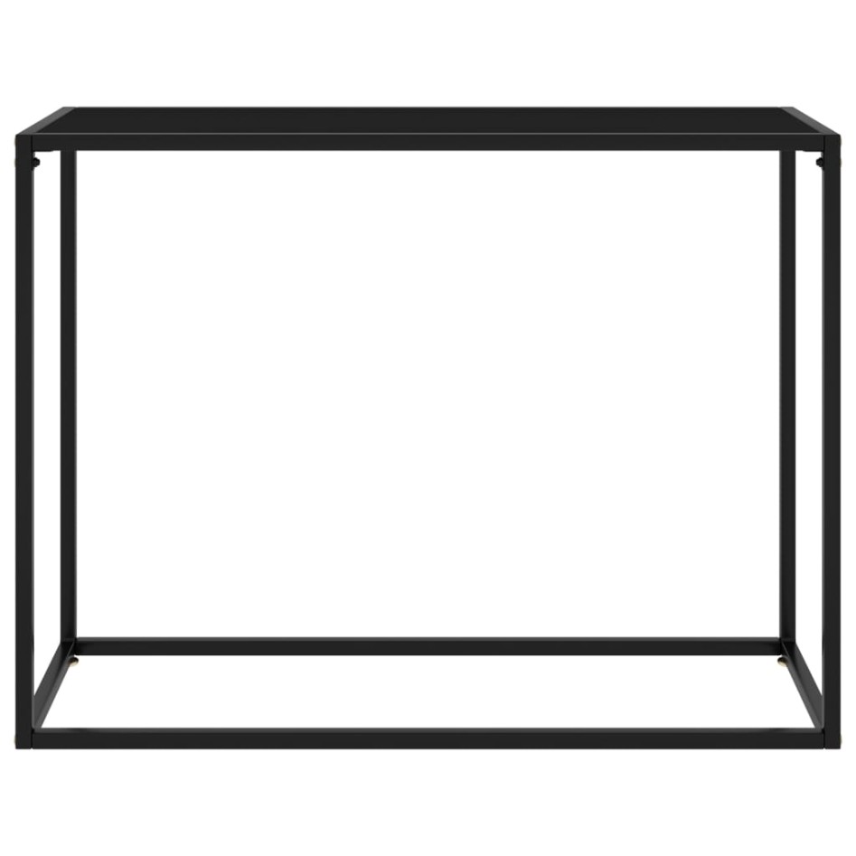 Mesa consola vidrio templado negro 100x35x75