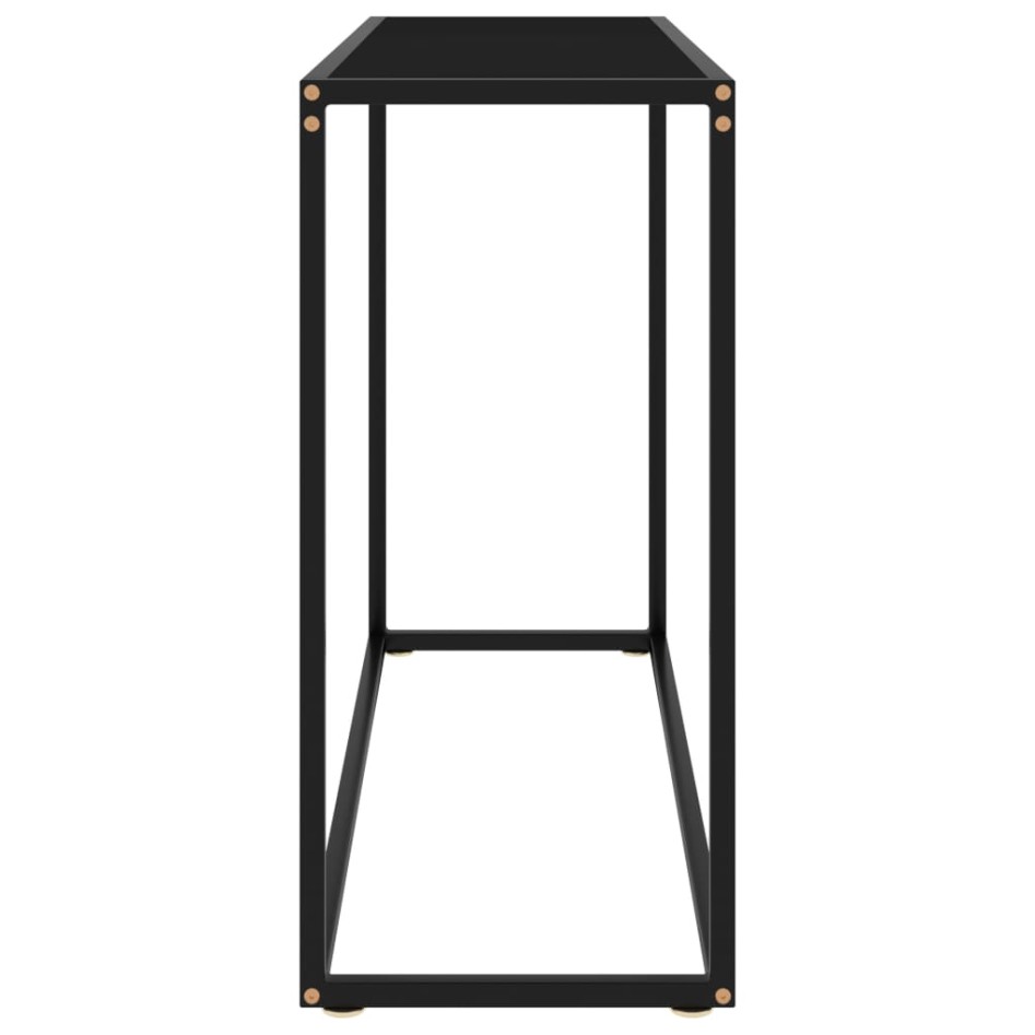 Mesa consola vidrio templado negro 100x35x75