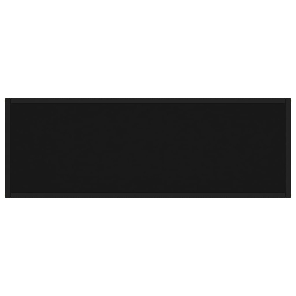 Mesa consola vidrio templado negro 100x35x75