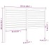 Cabecero de cama madera maciza de pino blanco 126x4x100