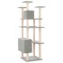 Rascador para gatos con postes de sisal gris claro 162