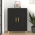 Aparador de madera contrachapada negro 69,5x34x90