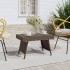 Mesa auxiliar plegable ratán sintético marrón 60x40x38