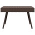 Mesa auxiliar plegable ratán sintético marrón 60x40x38