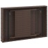 Mesa auxiliar plegable ratán sintético marrón 60x40x38