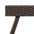 Mesa auxiliar plegable ratán sintético marrón 60x40x38