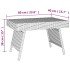 Mesa auxiliar plegable ratán sintético marrón 60x40x38