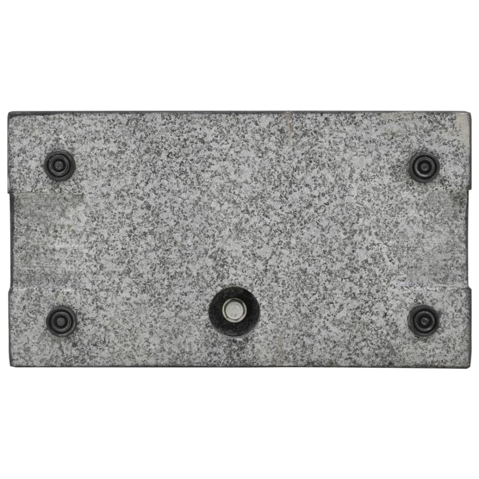 Base de sombrilla de granito rectangular negro 25