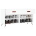 Banco zapatero madera de ingeniería blanco 102x35x55