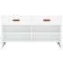 Banco zapatero madera de ingeniería blanco 102x35x55