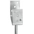 Anclajes de valla 6 uds acero galvanizado plateado 14x6x30